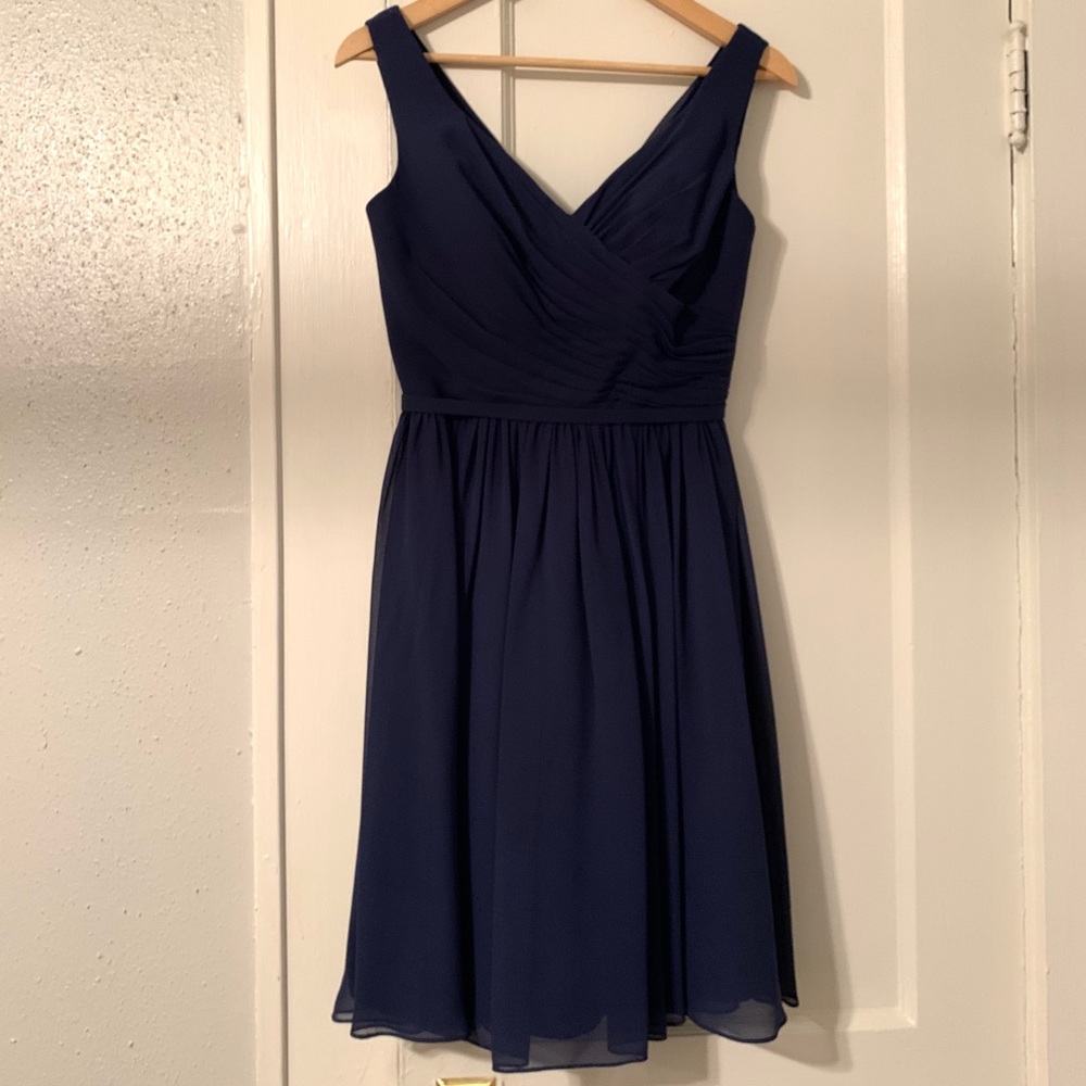 Navy Chiffon Dress